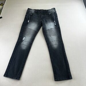 Southpole Denim Jeans Mens 34x32 Blue Y2K Distressed Outdoor Skater Hip Hop Logo